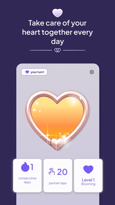 Love Widget - enviar um sinal estou pensando em você ao parceiro